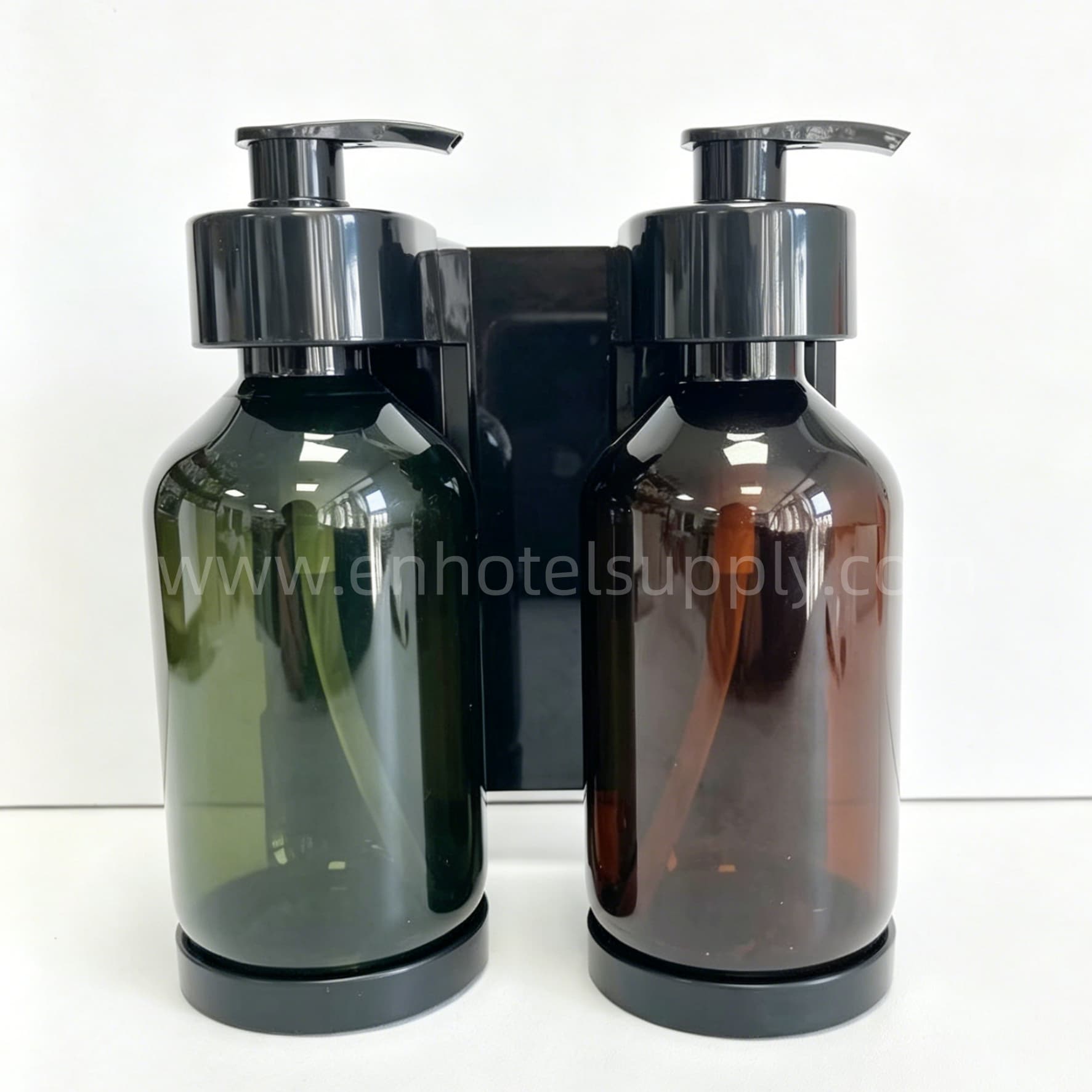 Transparent bottle with lable